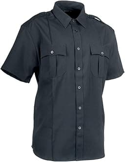 First Class 100% Polyester Short Sleeve Men's Uniform Shirt White