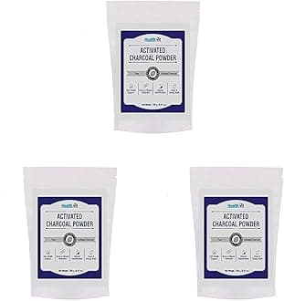 Healthvit Activated Charcoal Powder | Support Skin Health | Teeth Whitening Charcoal Powder | 100% Natural & Chemical Free | 250gm (Pack of 3)