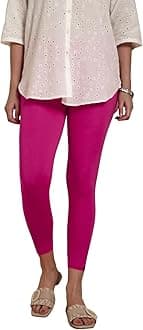 TWIN BIRDS Tailored Cut & Classic Fit Stretchable Viscose Elasthane Fabric Mid-Rise Skinny Fit High Ankle Length/Cropped Length Leggings for Women