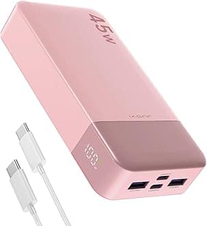 J2621 Power Bank Portable Charger 20000mAh 45W, PD3.0 QC 4.0 Fast Charging Battery Pack with LED Display,2 USB-C,2 USB-A for iPhone 15 16, MacBook