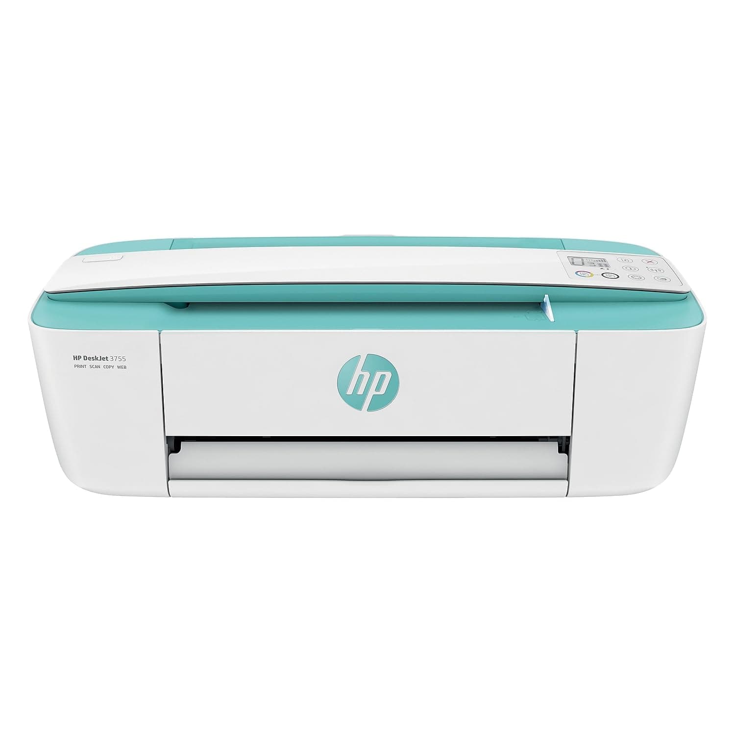 HP DeskJet 3755 Compact All-in-One Wireless Printer, Instant Ink, Works with Alexa - Seagrass Accent (J9V92A)