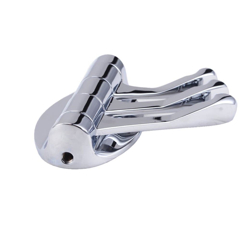 Solid Metal 180°Swivel Hook Heavy Duty Folding Swing Arm Triple Coat Hook with Multi Three Foldable Arms Towel/Clothes Hanger for Door Bathroom Kitchen Garage Wall Mount (Silver)