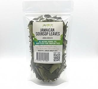 Jamaican Soursop Leaves (Annona muricata) 1 oz, Organic, Dried, Guanabana, Graviola Loose Leaf Tea, Origin: Jamaica