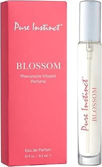 Pure Instinct BLOSSOM The Original Pheromone Infused Essential Oil Perfume Cologne - For Her Women - TSA Ready (Spray Bottle 0.31 Fl. Oz./9.2mL)