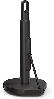simplehuman Tension Arm Paper Towel Holder, Black Stainless Steel