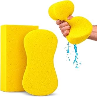 Multi-Purpose Cleaning Sponges - 2 Pack, Large Sponges for Tile Grout, Painting & Car Washing