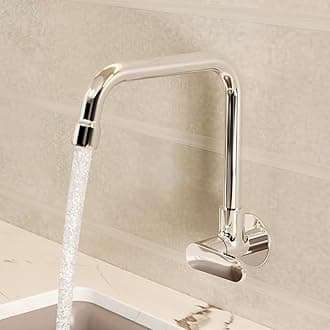Beam Kitchen Tap, Wall Mount, Cold Only, Brass Material, 360 Degree Swivel, Polished Chrome Finish (25418IN-4-CP), Superior Foam Flow, 10 Years Warranty
