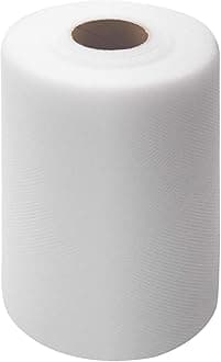 – SYOSI Tulle Fabric Rolls 6 Inch by 100 Yards (300 feet) Tulle Spool, for Wedding Party Decorations Gift Bow Craft Tutu Skirt, for Crafts Tutu Costumes Skirts Parties (White)