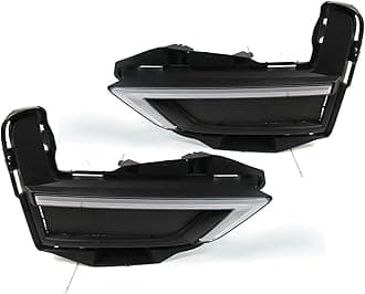 MBROS Headlamp Assembly 2Pcs DRL For Nissan For X-Trail For X Trail For Rogue 2017-2020 Daytime Running Lights Fog Lamp Cover Daylight Turn Signal Car Headlight Lens Cover