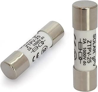 150 pcs PV Solar Fuse 2A-30A 1000VDC Fusible 10x38mm PV for Solar Power System(5A)
