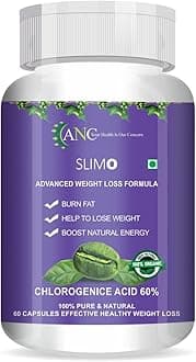 Slimo Advanced Weight Loss Formula with Green Coffee Extract 100mg and Garcinia Cambogia Extract 500mg for Men and Women (60 Capsules)
