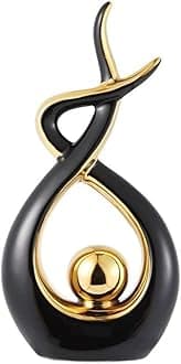 CESTATIVO Modern Abstract Art Ceramic Statue, Table Decorations for Living Room Dining Room Office Centerpiece, 12.2" High