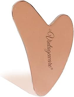 Vintageware Copper Gua Sha (IASTM Tool) For Handheld Massager & Acupressure Therapy Trigger Point Treatment Scraping Face Massage Tool (Heart-Shaped)