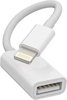 Lightning to USB Flash Adapter Iphone OTG Converter Dongle Camera Card Reader Keyboard Mouse Drive MIDI Hub Piano Data Sync Compatible with Apple 11 12 13 14 Pro Max Mini Xr X Xs Se 7 8 Plus Ipad Air