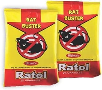 Ratol Rat Buster - Pack of 2 (50gm Each) | Fast-Acting Rat Killer for Homes & Offices | Safe & Effective Rodent Control Solution