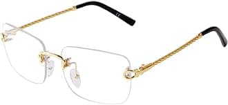 JUDOO Rimless Rectangle Sunglasses for Men Women Fashion Hip hop Frameless Designer Shades Y2K Square Clear Glasses