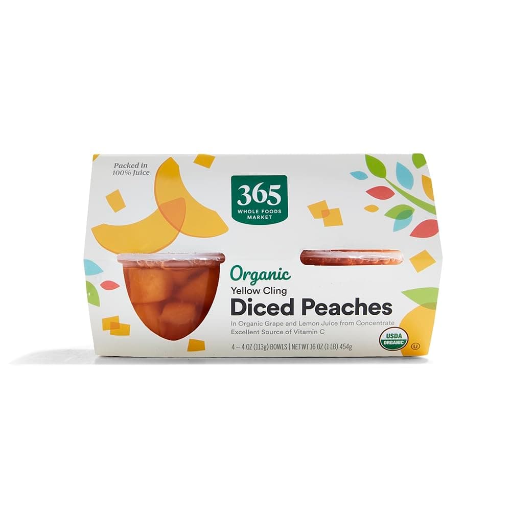 365 by Whole Foods Market, Organic Diced Peaches, 16 Ounce
