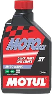 - Motomix 2T 2-Stroke Low Smoke Superior Motorcycle Oil – High Performance Lubrication, Cleaner Engine, Reduced Smoke & Smooth Riding Experience, 0.5 L