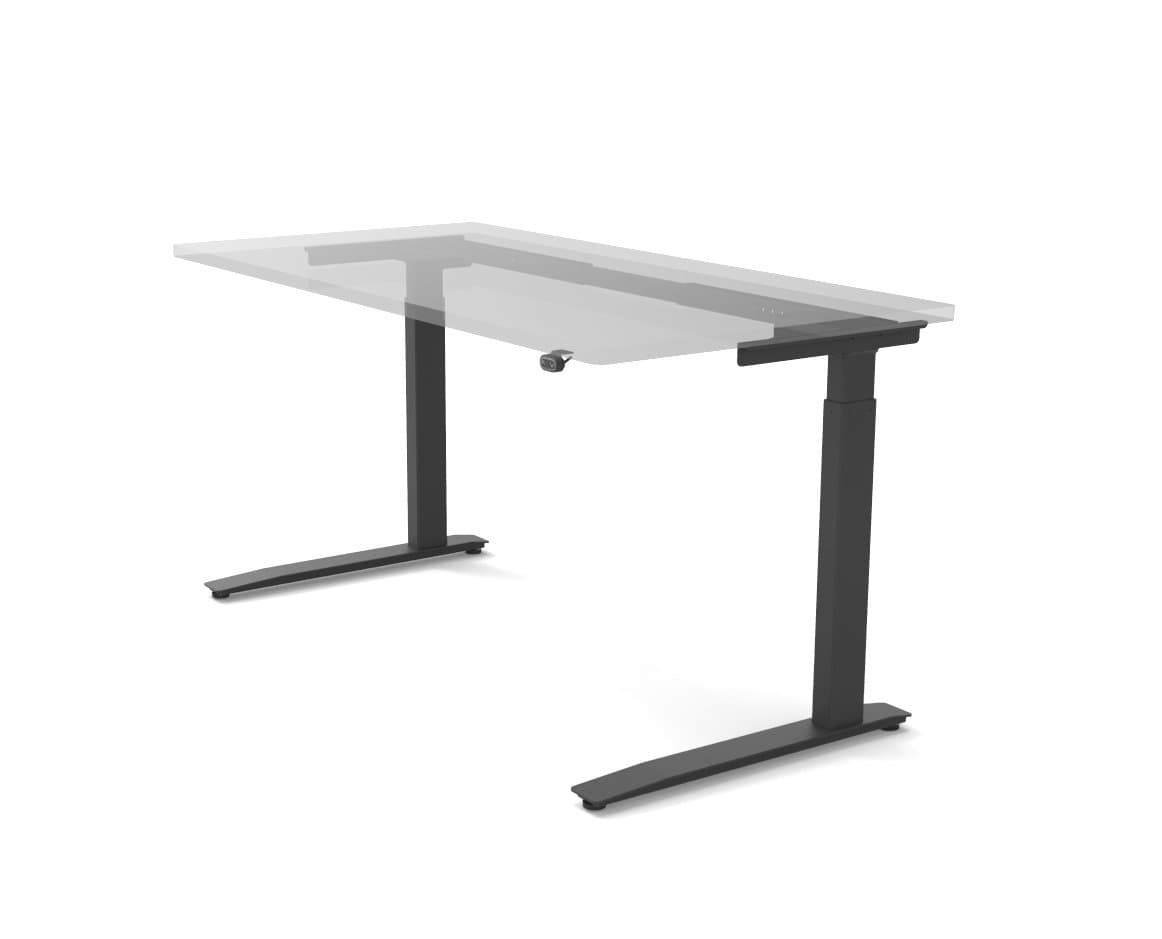 Rufac 8110010 2-Stage Leg Frame in Black with 2 Legs with Electric Switch