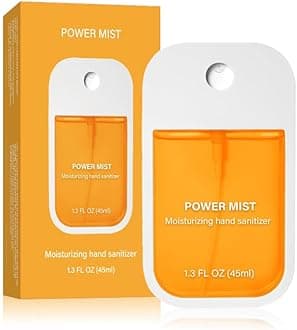 Power Mist Hydrating Hand Sanitizer Spray, Travel-Size 45ml/1.5 Fl oz Portable Cute Multi-Flavor Gentle Sanitizer for Adults (Citrus flavor)