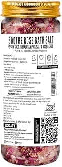 Soothe Rose Epsom Salt Crystals for Bath With Epsom Salt, Pink Salt and Rose Petals - Relaxtion and Aromatherapy | 250g