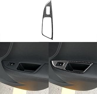 Car Co-Pilot Rear Window Lift Panel Real Carbon Fiber Sticker Compatible with Hyundai Veloster 2012 2013 2014 2015 2016 2017 Black Accessories