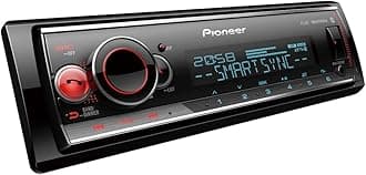 MVH-S520BT 1-DIN receiver with Bluetooth, multi colour illumination, USB, Spotify, Pioneer Smart Sync App and compatible with Apple and Android devices.