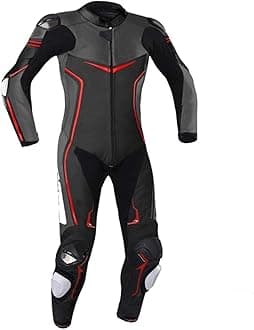 MATAGEAR Motorcycle Black One Piece Leather Racing 363 Suit CE Approved Protection