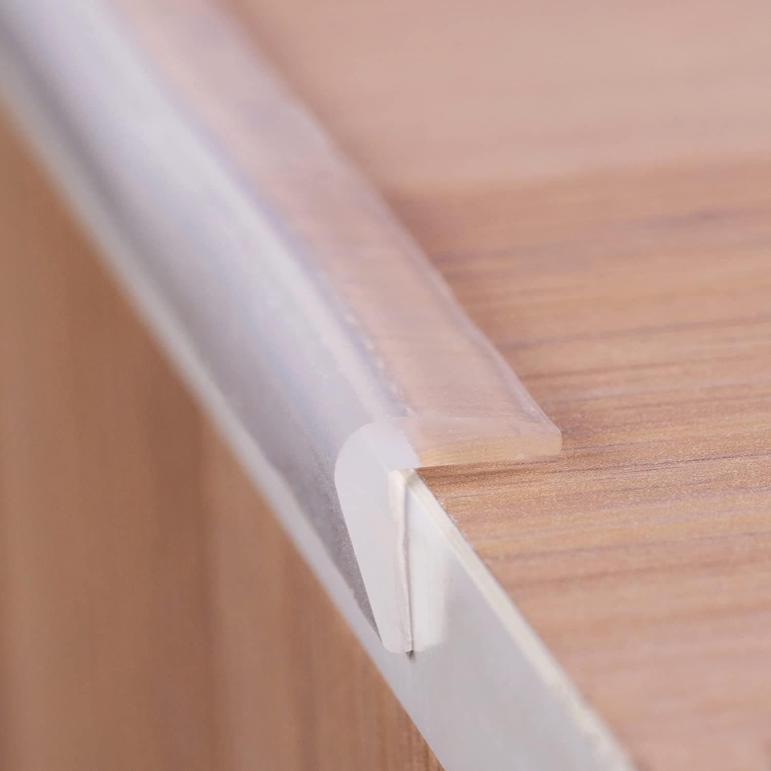 Edge Protector 100% Silicone, Baby Proofing Thin Corners Clear Guards, Pre-Tape Adhesive Soft for Kids Safety, Child Table Cabinets Furniture Bumper (2/5x2/5 in, 3 FT)