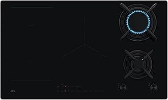 AEG 8000 Series Dual Fuel 2 Induction Zones and 2 Burner Gas Hob