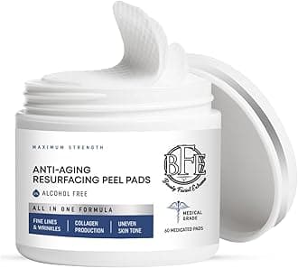 Anti Aging Daily Resurfacing Exfoliating Peel Pads Treatment- Contains Lactic, Salicylic & Glycolic Acid for Face & Body.Repairs Fine Lines, Wrinkles, Dark Spots, Pores, Acne Scars & Uneven Skin Tone.