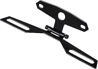 Wevdn 1 PCS Motorcycle License Plate Bracket, Adjustable Motorbike Fold License Plate Tail Light Mount Holder, Universal License Plate Holder for Scooter ATV Dirt Bike, Car Accessories