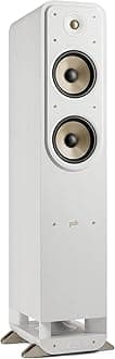 Signature Elite ES55 High-Resolution HiFi Floorstanding Speaker for Home Cinema, Hi-Res Certified, Compatible with Dolby Atmos and DTS: X (One Piece) - White