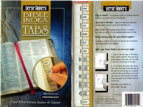 Bible Index Tabs - Gold, Horizontal