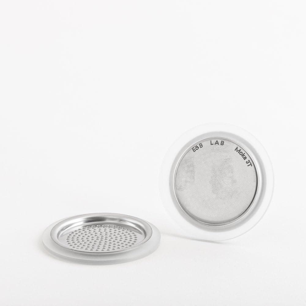 VeryBarista E&B Lab Moka Filter Kit (3 Cup) - Stainless Steel - Compatible with Bialetti & Other Moka Coffee Pots - 1 Count