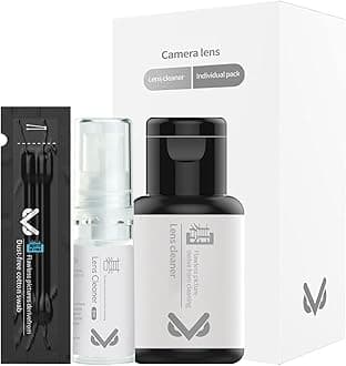 VSGO Camera Lens Cleaning Kit, Lens Cleaner Fluid, Dust-Free Cotton Swab and Dispensing Bottle Included, Compatible with Cameras, Lenses and Other Optical Products Clean(V-C01E)