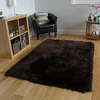 ZBLER Carpet Shaggy Super Soft Carpet for Home & Living Room (6x9 feet, Brown)