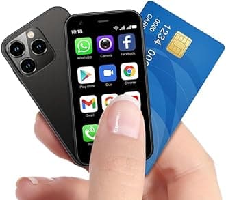 Unlocked Mini Smartphone XS15 has 3.0 inch Screen, 2000mAh Battery, 2GB RAM and 16GB ROM Android 10.0 Dual Card Dual Standby (Black)