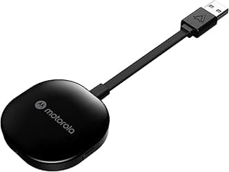 Motorola Sound MA1 Wireless Android Auto Car Adapter - Instant Connection Using Google-Licensed Bridge Technology from Smartphone to Screen - USB Type-A Plug-in - Secure Gel Pad