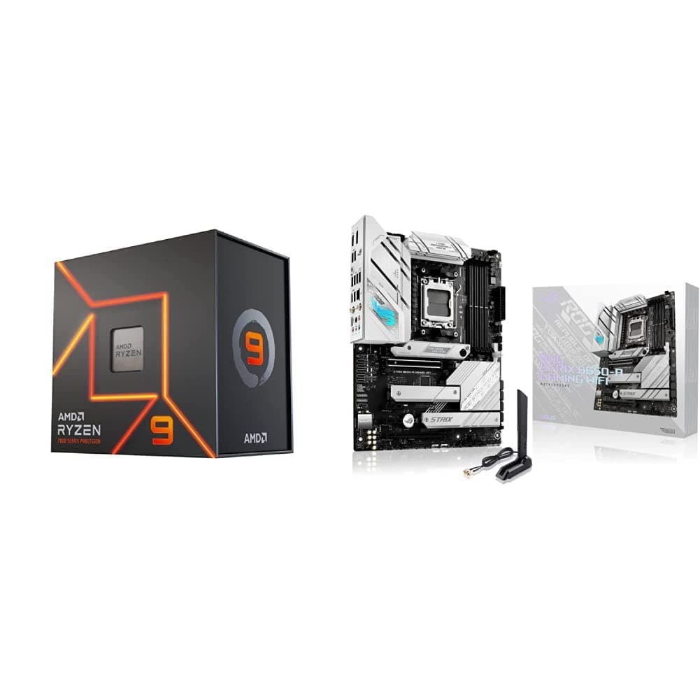 Ryzen™ 9 7900X 12-Core, 24-Thread Unlocked Desktop Processor ASUS ROG Strix B650-A Gaming WiFi 6E AM5(LGA1718) Ryzen 7000 Motherboard(12+2 Power Stages,DDR5,3xM.2 Slots,PCIe® 4.0, 2.5G LAN)