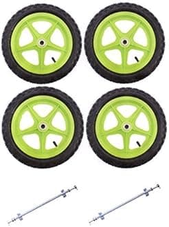 DIY Wooden Go Kart Kit with All Terrain Inflatable Wheels and Durable Steel Axles