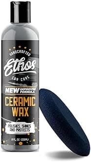 Ethos Ceramic Wax Pro, 8 fl oz (236.5 ml), Ceramic Resin Blend, Car Coating Wax with Teflon, Water Repellent Coating Ceramic Coating