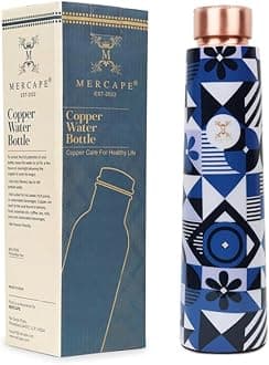 Pure Copper Water Bottle Experience The Benefits Of Pure Copper Water Bottle-Joint Less, Leak Proof (900Ml)