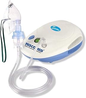 NISCOMED Compressor Nebulizer Machine for Adults & Kids | Fast & Effective Respiratory Therapy | Low Noise | Doctor Recommended for Asthma, COPD & Cough