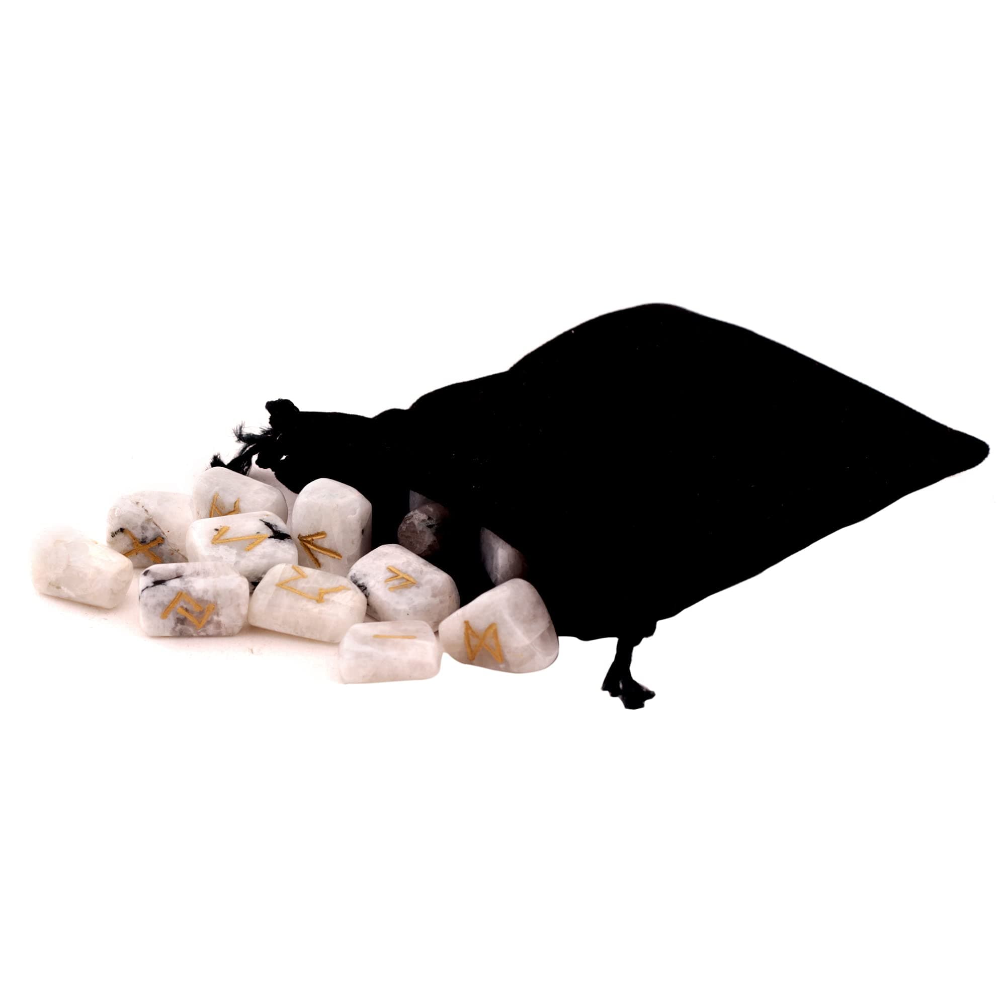 RRWRM White Rainbow Moonstone Rune Set