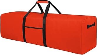 Travel Duffle bag Extra Large Sport Equipment Duffel Bag with 2-way Lockable Zippers, Orange, 52inch