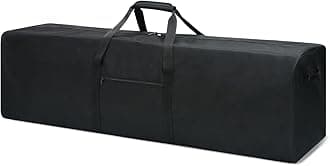 Urbanstand 52 Inch Large Duffle Bag for Travel Camping Sport Equipment Storage Bag with 2-way Lockable Zippers (Black)