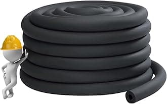 Industry Pipe Insulation, 3/4" 1" 1-1/4" 1-1/2" 2" 2-1/2" 3" 3-1/2" 4" Foam Insulation Tube, Anti-Freeze Waterproof Rubber Hose for Hot and Cold Water Pipes (Color : 0.79", Size : ID 2-1/2")
