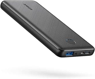Anker Power Bank(PowerCore 10K),Compact Travel-Ready 10,000mAh Battery Pack with PowerIQ Charging Technology,5V/3A High-Speed Charging for iPhone,iPad,and More (USB-C Input Only（Black）, 1 Pack)ClimatePartner certified