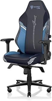 Titan Evo Yasuo Gaming Chair - Reclining & Heavy Duty Computer Chair with 4D Armrests - Magnetic Head Pillow & Lumbar Support - Big and Tall 395 lbs - Blue - Leatherette